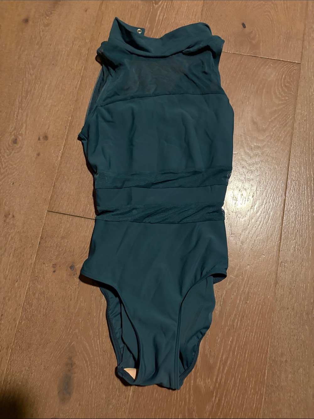 Eleve Women’s Teal High-Neck Leotard